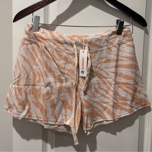 Sundry Pink & White Zebra Shorts - Size Small (1) NWT